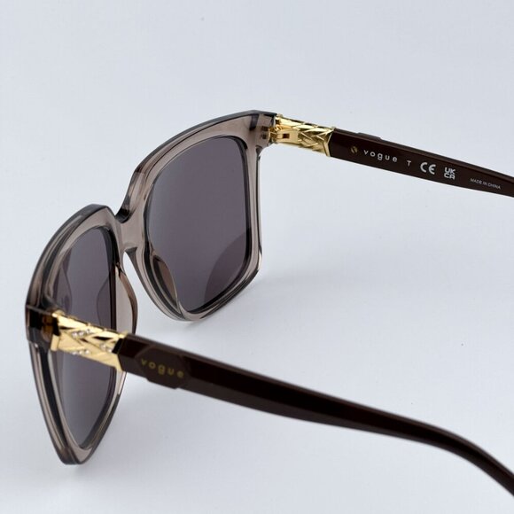 Vogue Women BRAND NEW Sunglasses Transparent Brown Square VO5476SB 29407N54